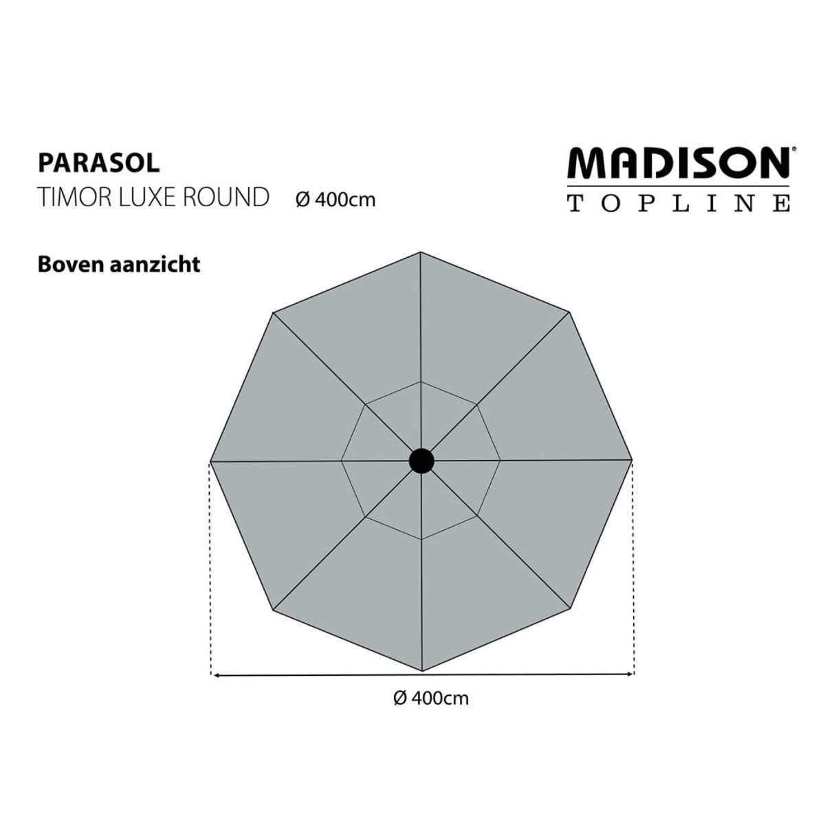 MADISON 418805 Sonnenschirm, Grau
