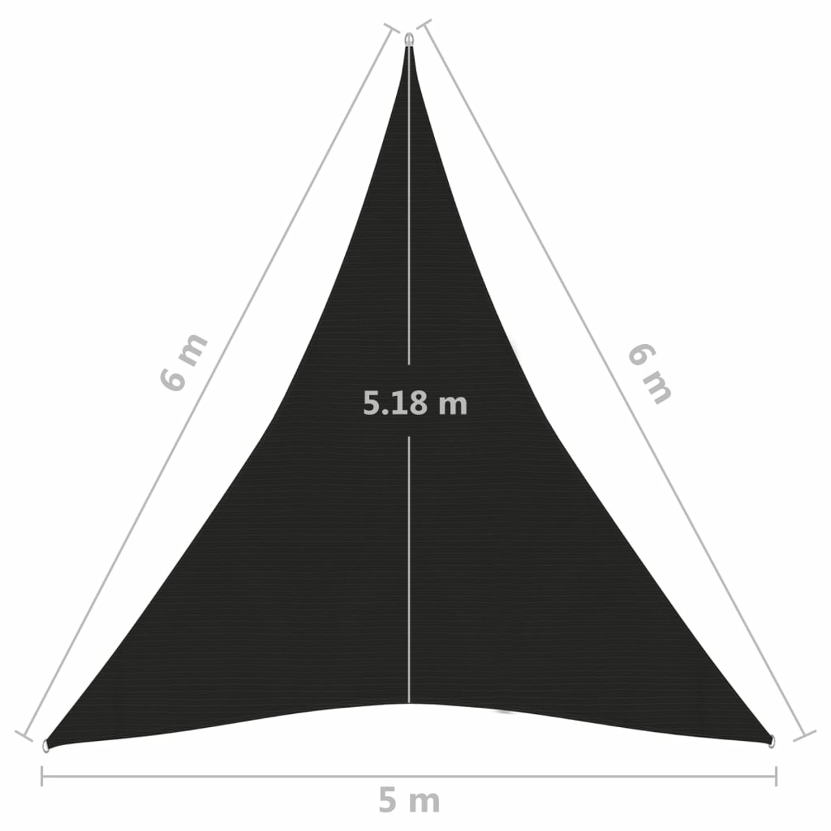 Sonnensegel, VIDAXL 311758 Schwarz