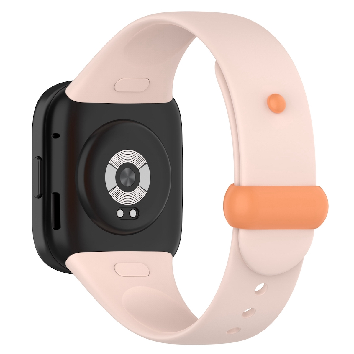 WIGENTO Silikon / Kunststoff mit farbigem praktischem Rosa Ersatzarmband, Verschluss, Design Redmi Orange Watch Xiaomi, / 3, Sport Band