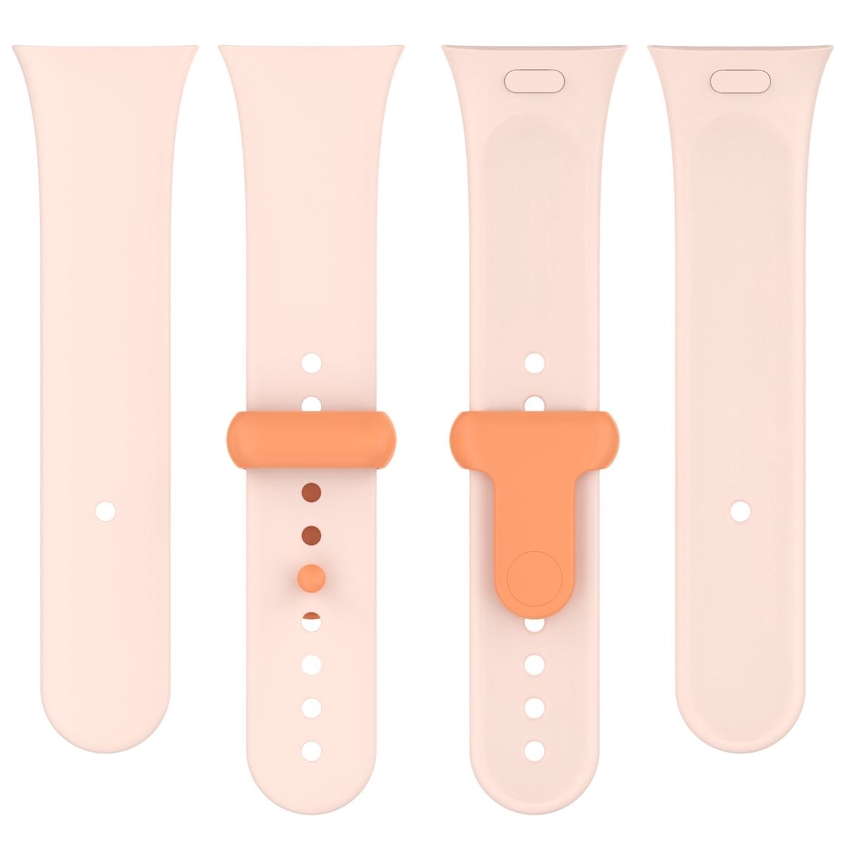 Band Sport Orange mit Design Silikon Ersatzarmband, WIGENTO 3, Kunststoff Xiaomi, Rosa praktischem / Verschluss, Redmi / farbigem Watch