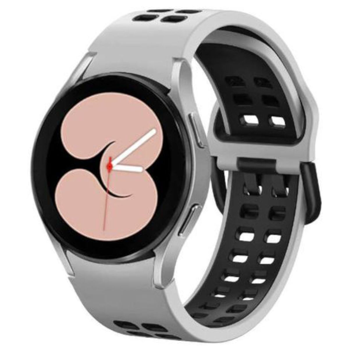 WIGENTO Kunststoff / Silikon Design 46 / 45mm / Watch Galaxy Schwarz 40 Ersatzarmband, / Weiß Watch Sport 44 / 4 Band, mm / 6 mm, Watch 5 5 43 4 / 42 47 Classic mm 6 Pro / Samsung