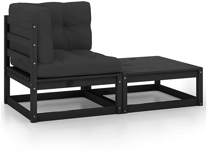 Schwarz Stuhlset, und 805754 VIDAXL Gartentisch-