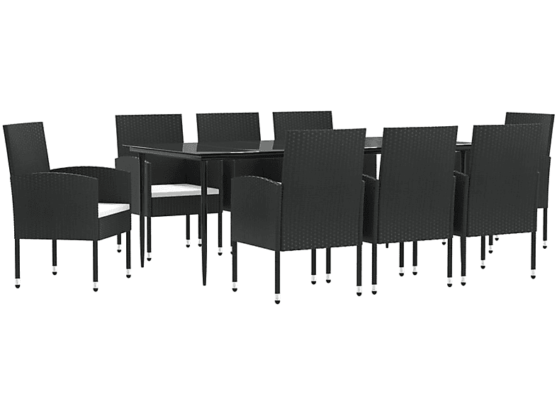 VIDAXL 3203311 Schwarz Stuhlset, Gartentisch- und