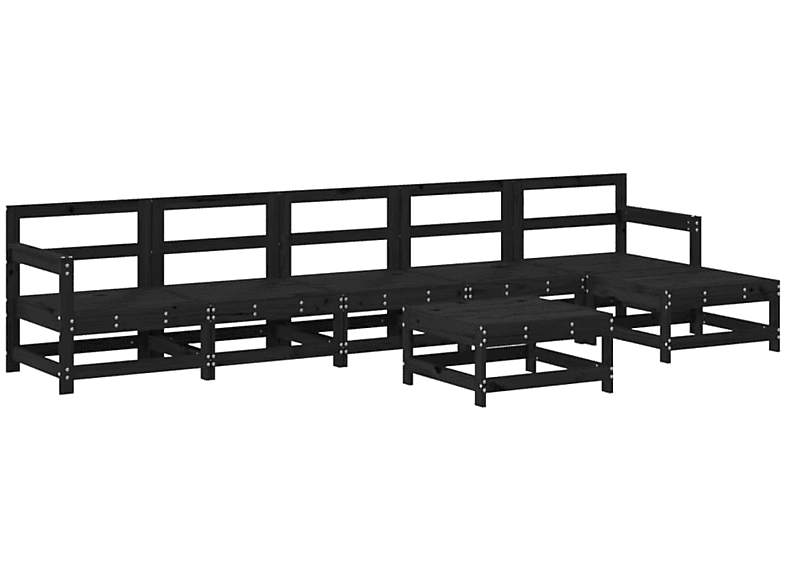 VIDAXL 3186421 Gartentisch- und Stuhlset, Schwarz