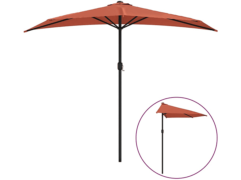 VIDAXL 312499 Sonnenschirm, Rot MediaMarkt