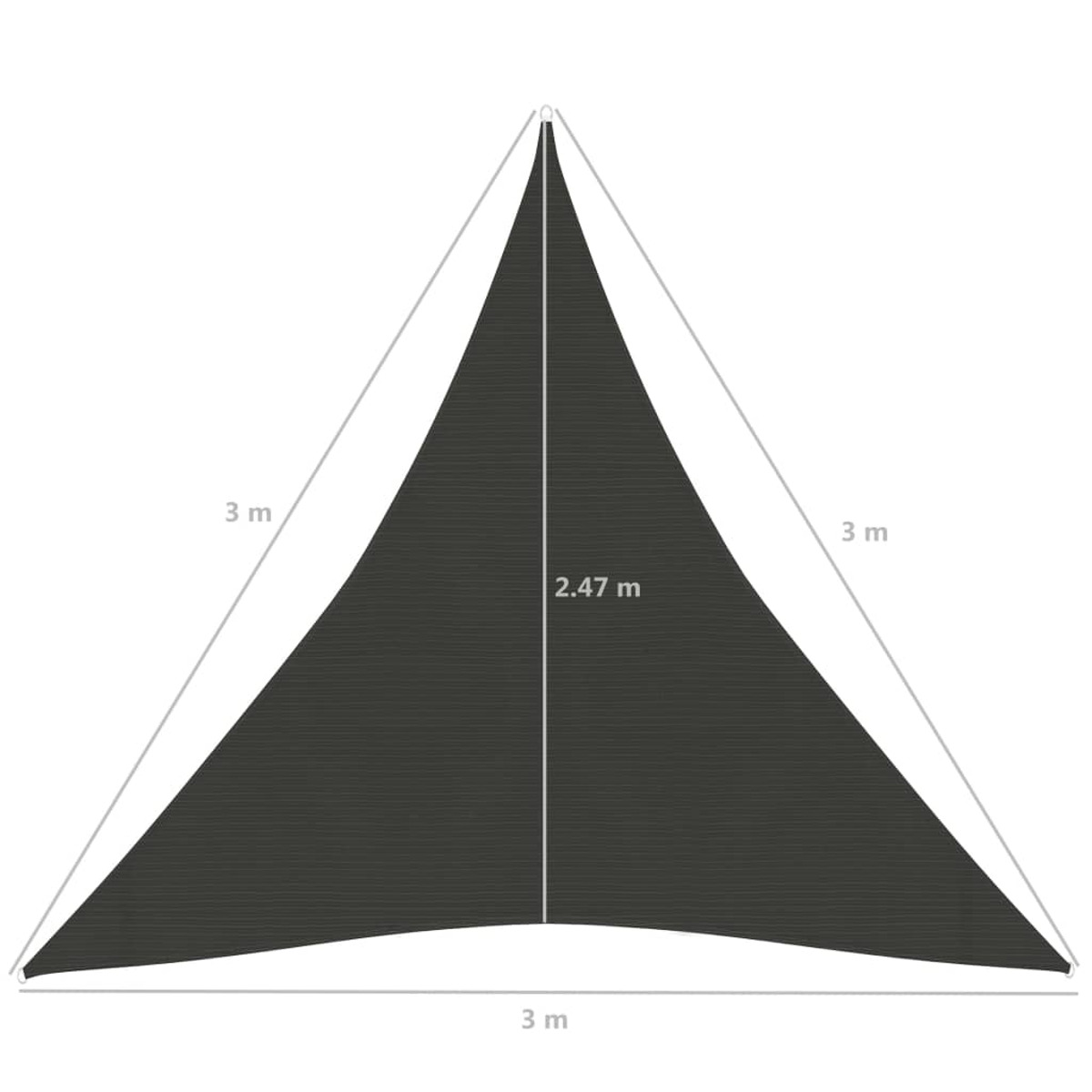 VIDAXL 311087 Sonnensegel, Grau