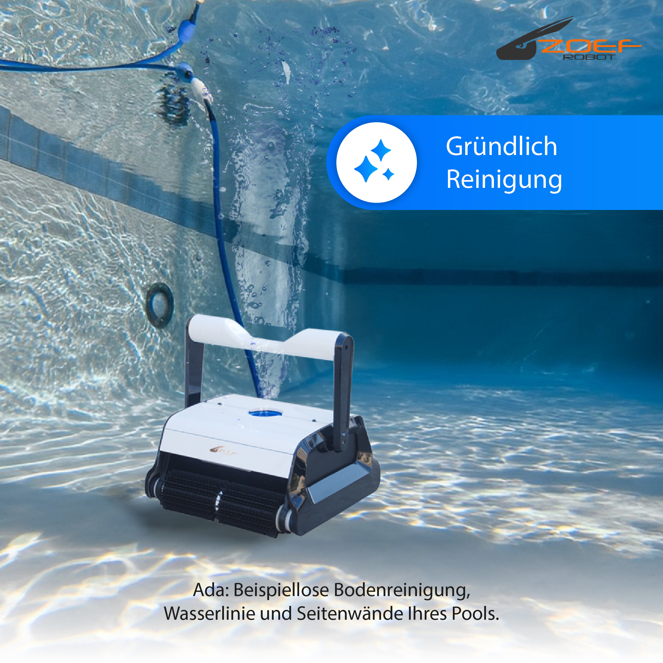 Schwimmbadroboter ROBOT poolreiniger für robot ZOEF Schaumstoffrolle Ada Schaumstoff-Folienbecken, 130m2, Poolroboter