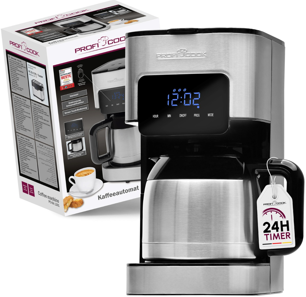 Silber PC-KA 1191 Kaffeemaschine PROFICOOK