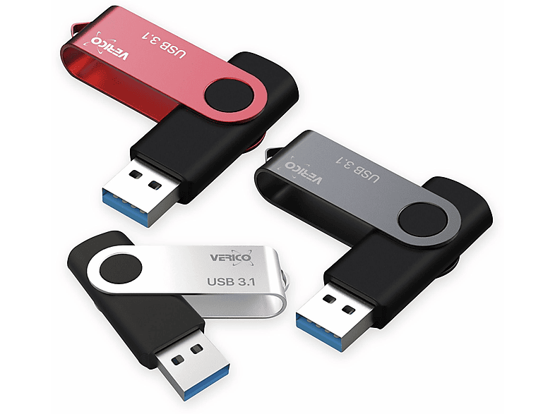 VERICO USB 3.1 Stick 3er Pack, 32 GB USB-Stick (mehrfarbig, 32 GB)