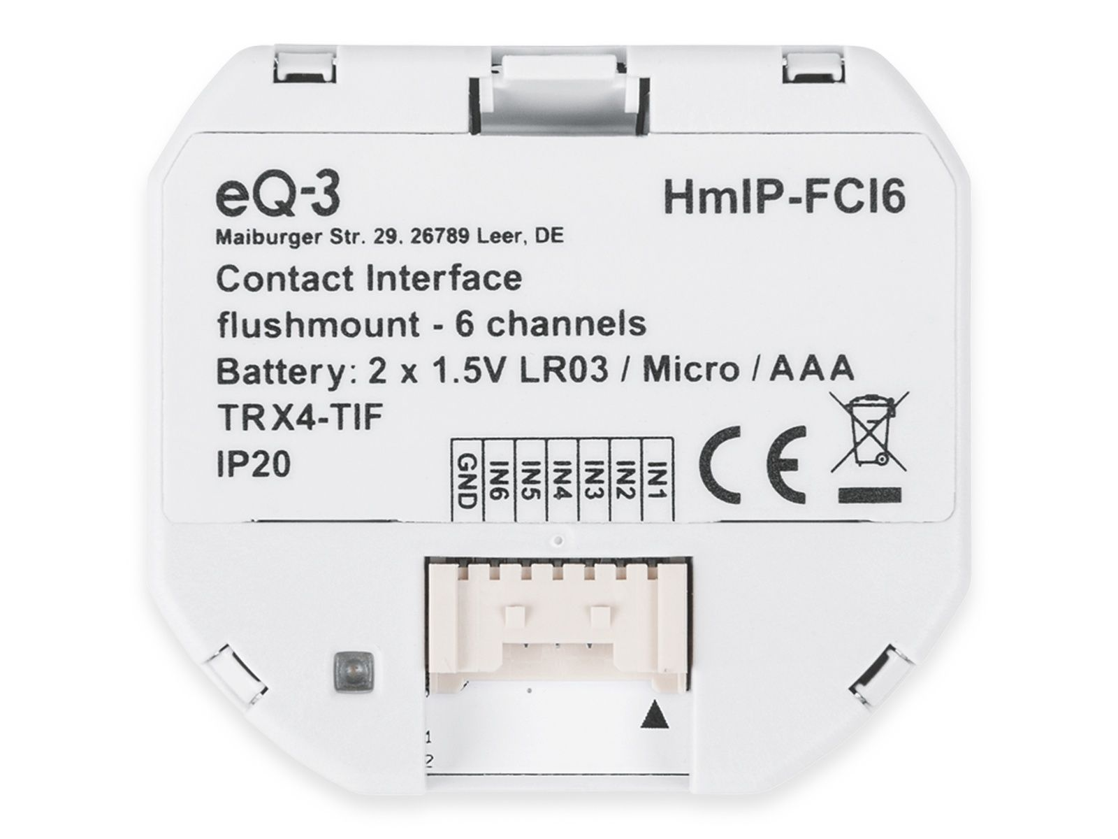HOMEMATIC IP HmIP-FCI6 (6-fach), Unterputz Grau Kontakt-Schnittstelle