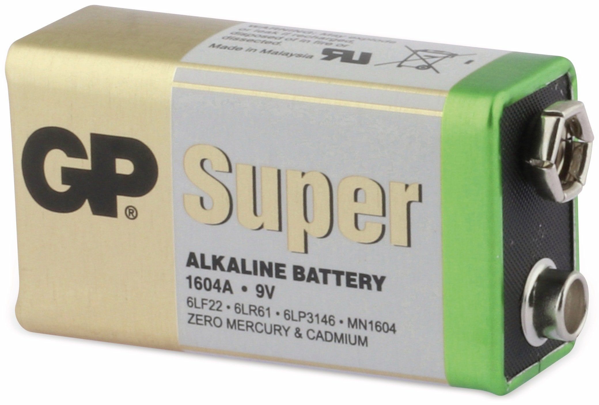 GP 9V-Block-Batterie-Set SUPER Alkaline Alkaline Stück 10 Batterieset