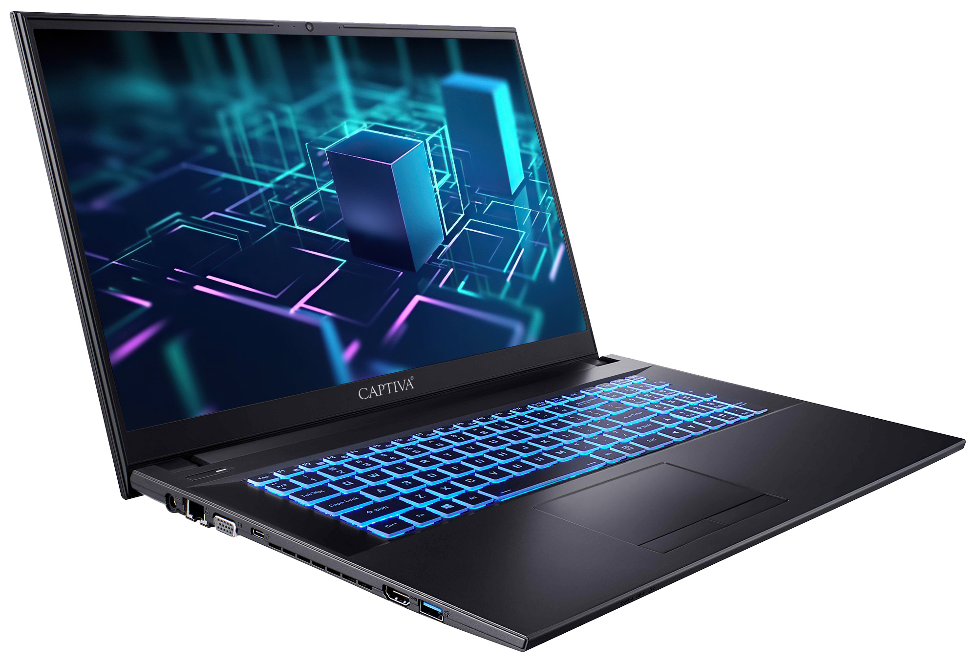 CAPTIVA Power Business-Notebook UHD Display schwarz 8 GB GB i5 Core™ SSD, RAM, I76-053, Zoll Prozessor, mit Starter 17,3 500 Graphics