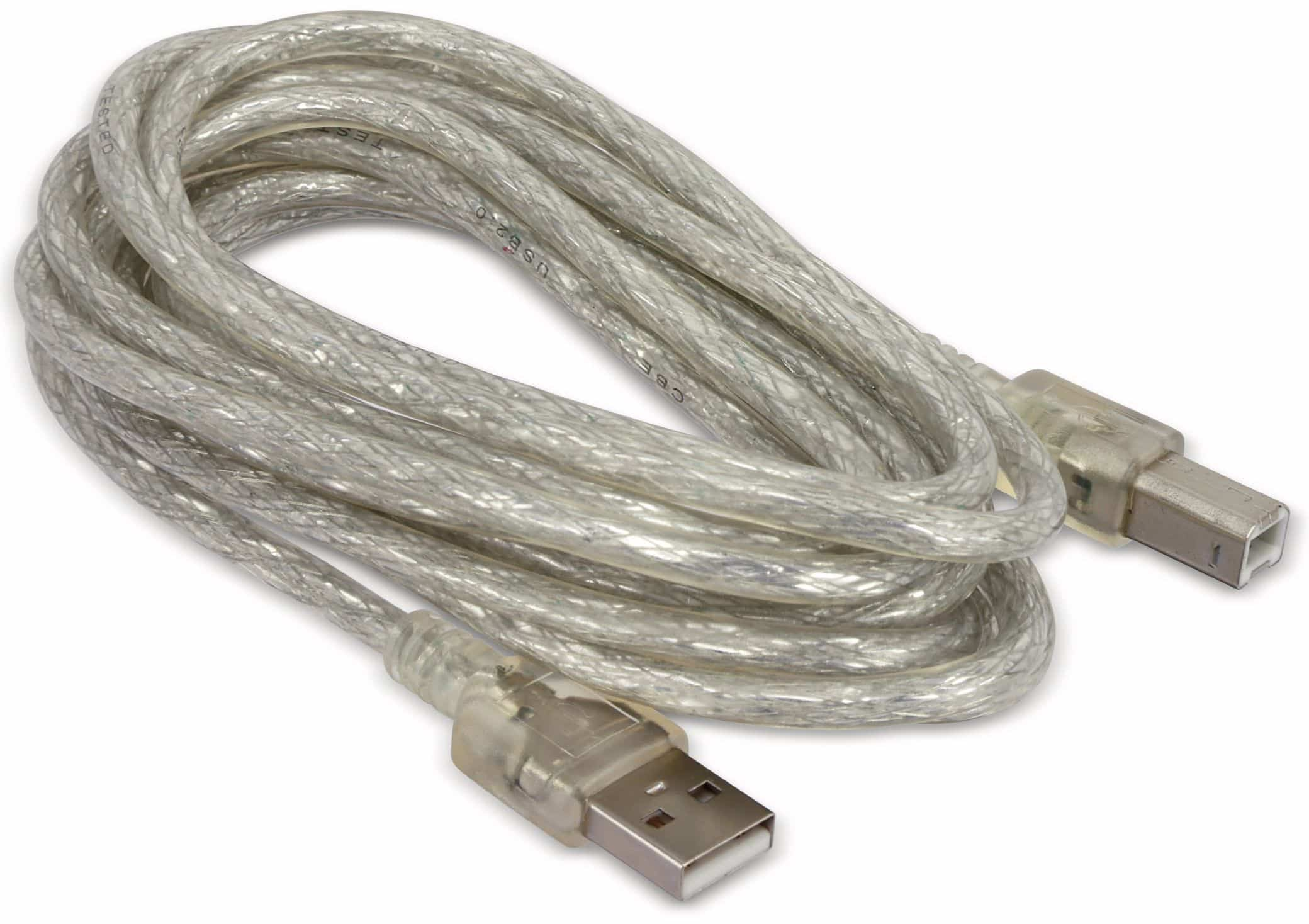 m Anschlusskabel, GOOBAY m, USB Kabel, 3 2.0 transparent, 3