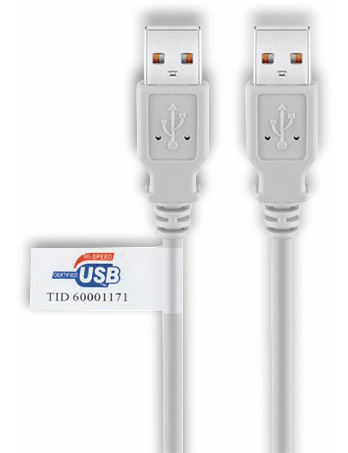 GOOBAY USB 2.0 Typ A/A Hi-Speed m, grau, Anschlusskabel, Kabel, 2 2 m 50796