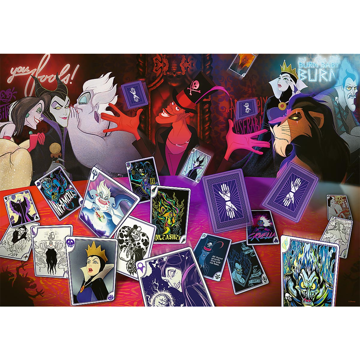 Karten Teile - Puzzle Villains gute 1000 Disney Nur TREFL Puzzle