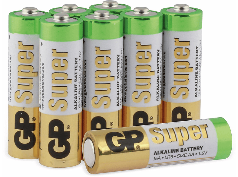GP Mignon-Batterie-Set SUPER Alkaline, 8 Stück Alkaline Batterien