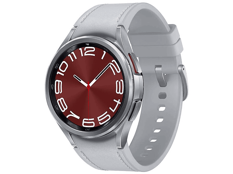 SAMSUNG Galaxy Watch 6 R950 Classic BT 43mm silver Smart Watch Kunststoff, Silber