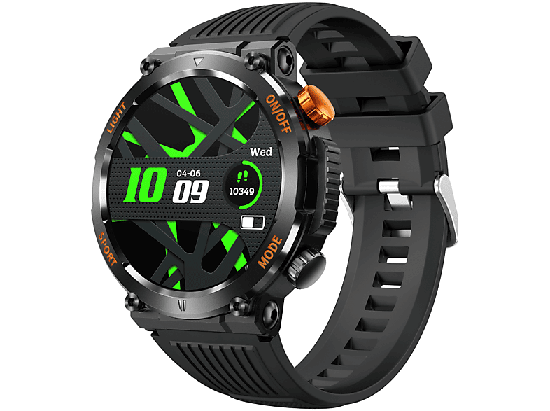 Smartwatch - SYNTEK Reloj Inteligente Negro Frecuencia Cardíaca Tensión  Arterial Ejercicio Mujeres y Hombres Reloj, 190 mm, Negro