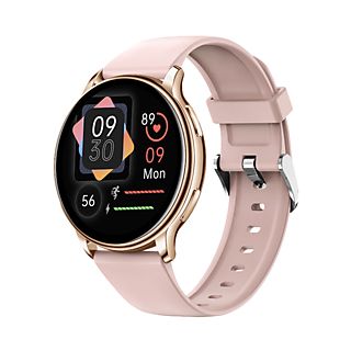 Smartwatch - SYNTEK Reloj Inteligente Ritmo Cardíaco Oxígeno Sanguíneo Multideporte Bluetooth Llamada, Rosa
