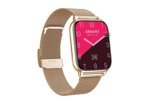 Smartwatch - SYNTEK Reloj inteligente con pulsómetro y tensiómetro Reloj  con brújula iluminada por LED, Silicona, Azul
