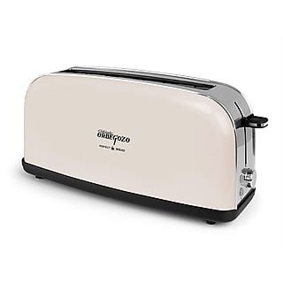 Tostador - ORBEGOZO Orbegozo TOV 6210 Vintage White / Tostador de pan para 1 rebanada larga, 850 W, 1 ranuras, Blanco