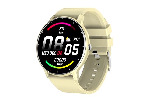 Smartwatch - SYNTEK Reloj Inteligente Frecuencia Cardíaca Tensión Arterial  Ejercicio Mujeres y Hombres Watch, 190 mm, Amarillo