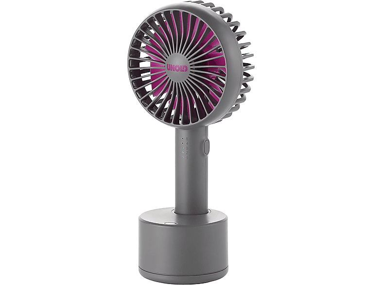 86639 LILA Handventilator PURPLE HANDVENTILATOR (4 SWING Anthrazit/Lila BREEZY Watt) UNOLD