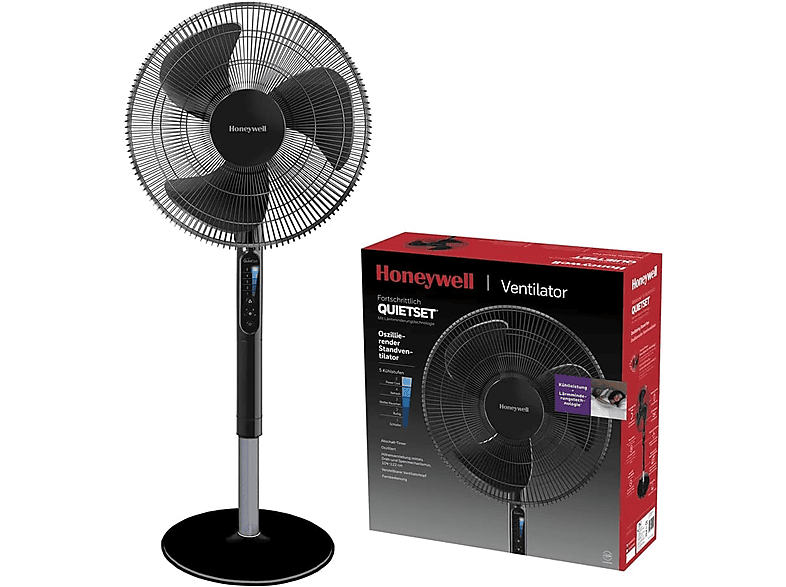 HONEYWELL HSF 600 BE4 STANDVENTILATOR QUIETSET Watt) (40 Standventilator Schwarz