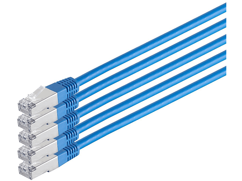 KABELBUDE Patchkabel cat 6 S/FTP 0,50 RJ45, HF VE5 Patchkabel PIMF m 0,5m, blau