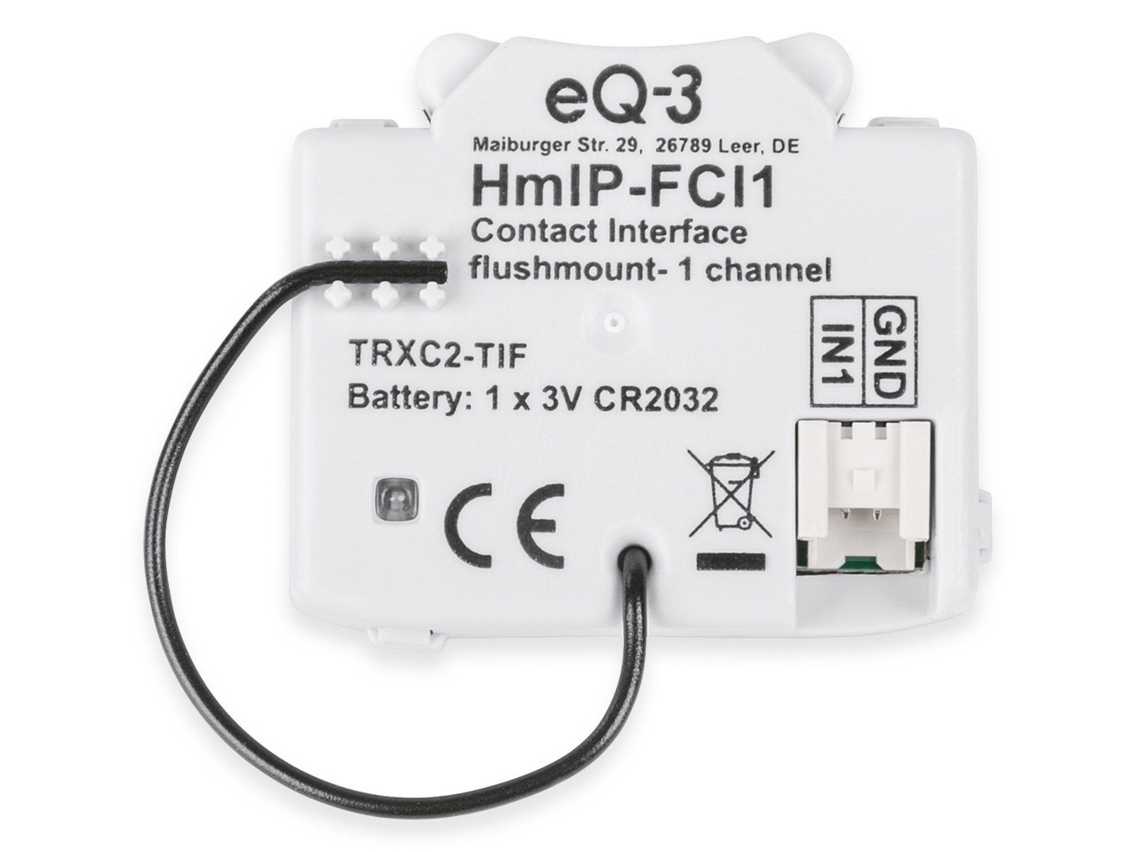 HOMEMATIC IP HmIP-FCI1 Kontakt-Schnittstelle Grau (1-fach), Unterputz