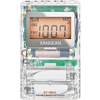 Radios  - SANGEAN DT-160 Clear / Radio portátil SANGEAN, Transparente