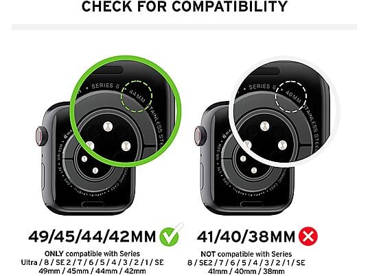Soportes y Complementos de Telefonia  - UAG Active Watch Graphite / Correa para Apple Watch Ultra UAG, Negro