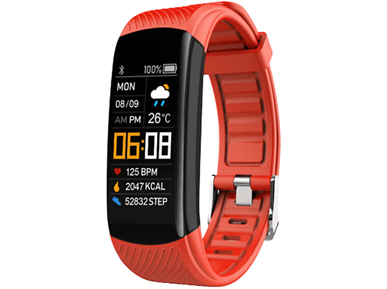 Reloj deportivo - SYNTEK Pulsera inteligente Temperatura corporal Tensión  arterial Fitness Frecuencia cardiaca Podómetro, Naranja, 2,4