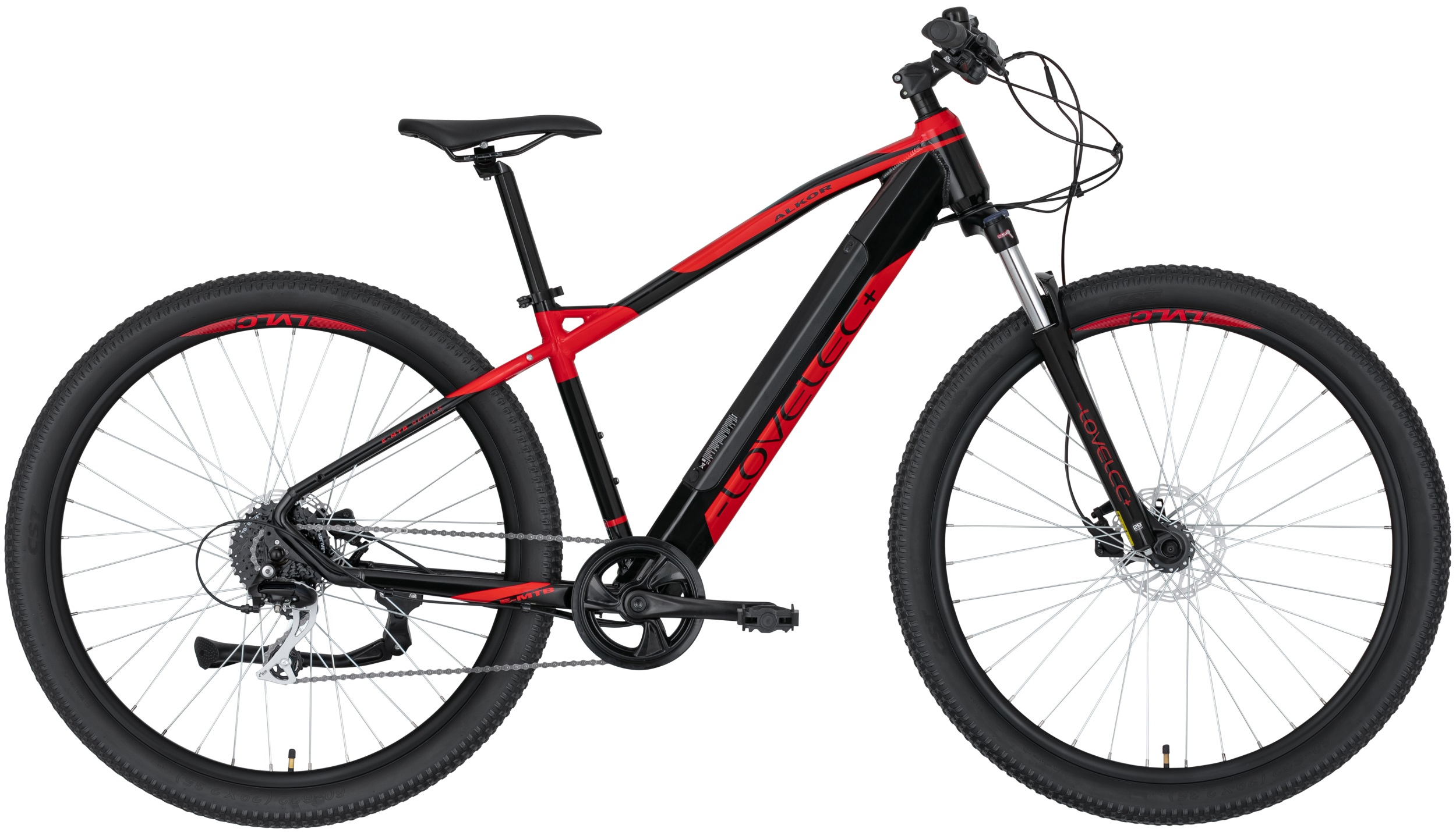 LOVELEC B400347 Mountainbike (Laufradgröße: 43,18 Zoll, Wh, Rahmenhöhe: 29 schwarz/rot) 540 Erwachsene-Rad, cm