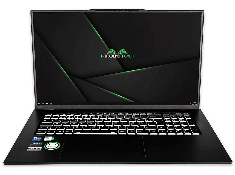 IT-TRADEPORT JodaBook Pro F17, fertig eingerichtet, Office 2021 Pro, Notebook mit 17,3 Zoll Display, Intel® Core™ i5 Prozessor, 8 GB RAM, 500 GB SSD, Intel Iris Xe G7 Graphics, Schwarz
