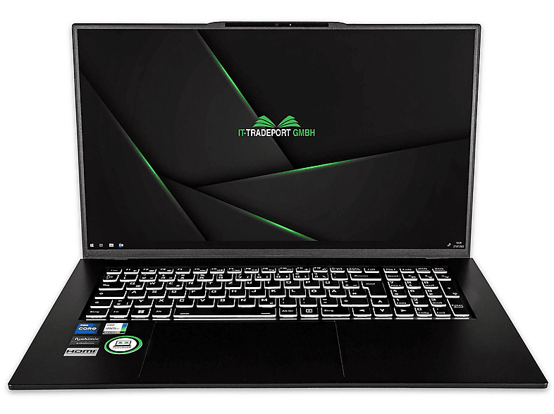 IT-TRADEPORT JodaBook Pro Display, eingerichtet, 2021 16 GB Pro, F17, Xe Core™ i5 Graphics, G7 fertig Schwarz Intel® mit Prozessor, GB Office Iris Notebook Zoll 500 Intel 17,3 RAM, SSD