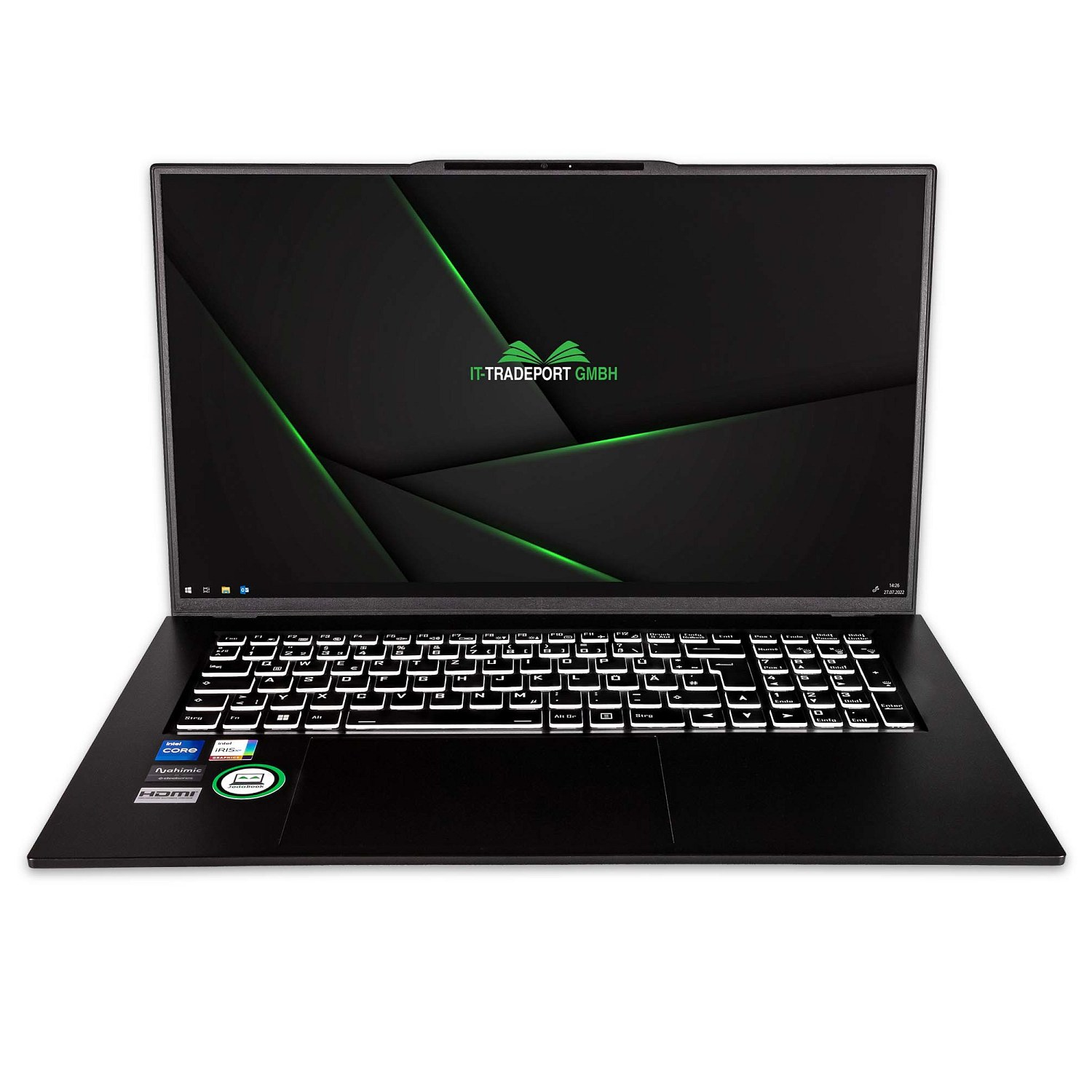 Pro, Display, Intel® Graphics, RAM, F17, 2000 16 Zoll G7 GB Schwarz i5 eingerichtet, mit Xe Intel Iris Prozessor, JodaBook 17,3 Core™ IT-TRADEPORT SSD, Pro fertig GB 2021 Notebook Office