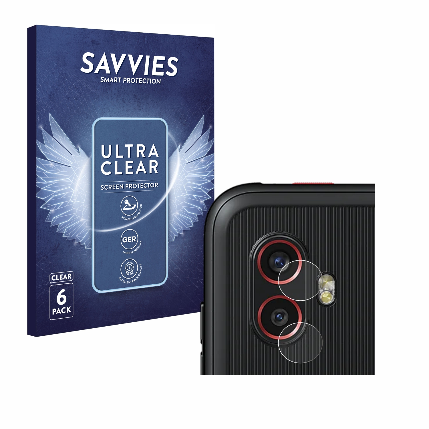 SAVVIES 6x klare Schutzfolie(für Pro) Samsung Xcover 6 Galaxy