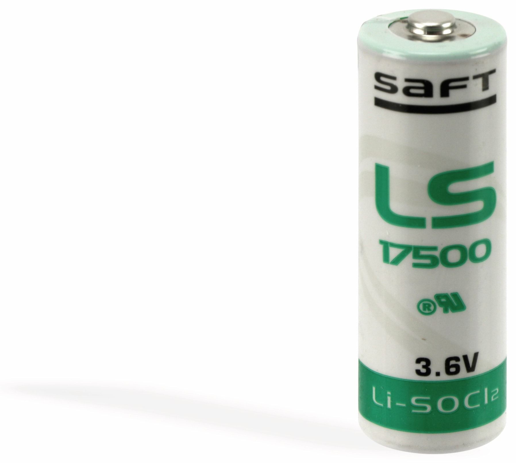 3,6Ah, Batterie Lithium-Batterie 3,6V, (Li-SOCl2) A(Bobbin) Lithium-Thionylchlorid SAFT LS17500,