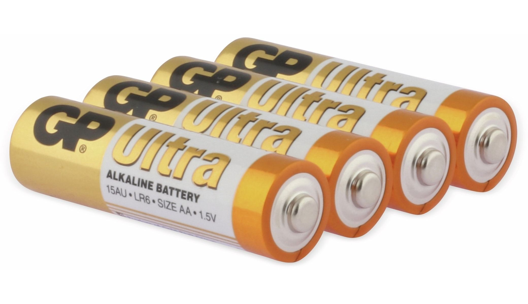4 Stück Alkaline ULTRA Mignon-Batterien GP ALKALINE, Batterien