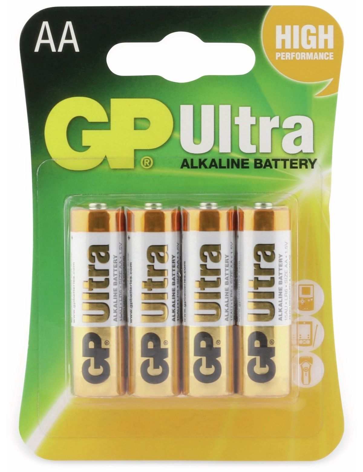 GP Mignon-Batterien Stück ALKALINE, Alkaline 4 Batterien ULTRA