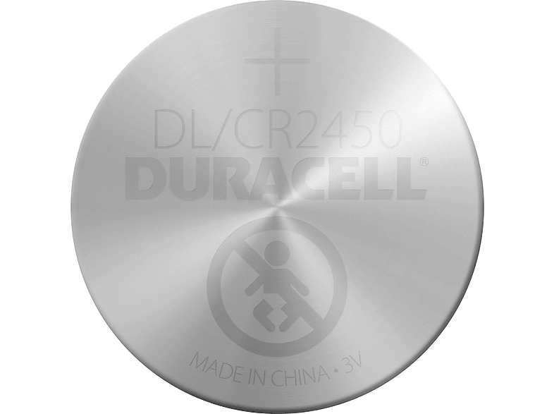 Electronics, Lithium-Mangandioxid DURACELL 2 CR2450, (Li-MnO2) Lithium-Knopfzelle, 3V, Stück Batterie