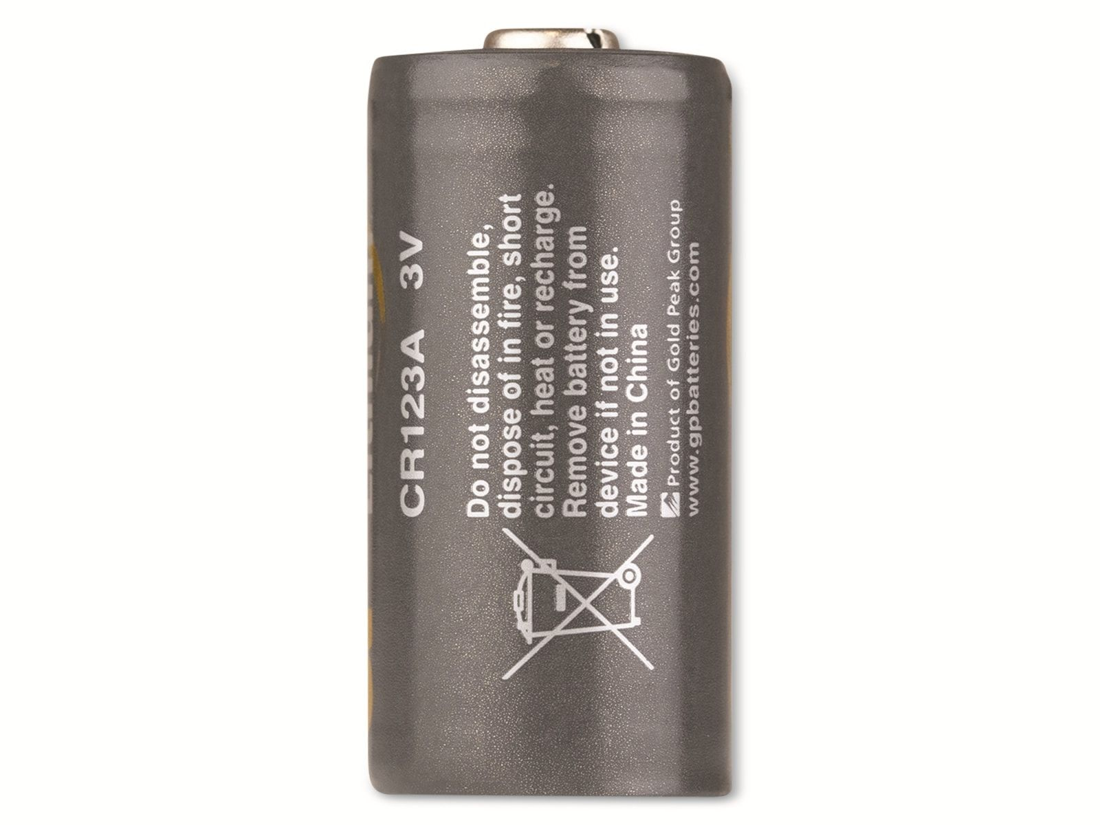 GP Lithium-Batterie 10 CR123A, Batterie Lithium 3V, Stück GP