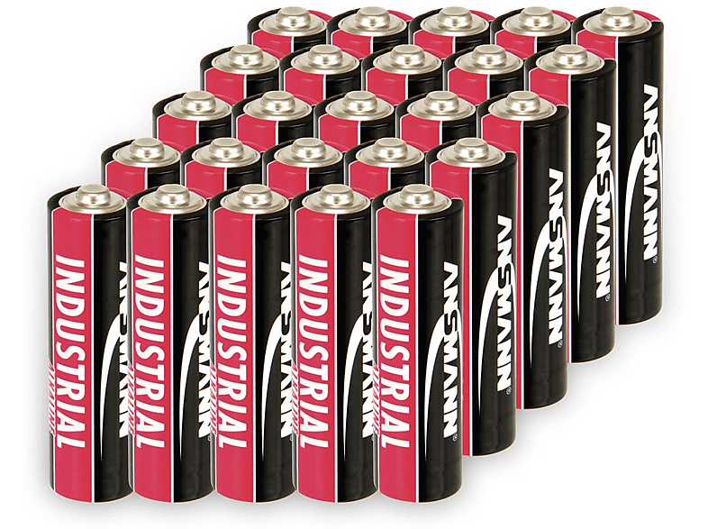 Alkaline Mignon-Batterien, ANSMANN Stück 20 Batterien INDUSTRIAL,
