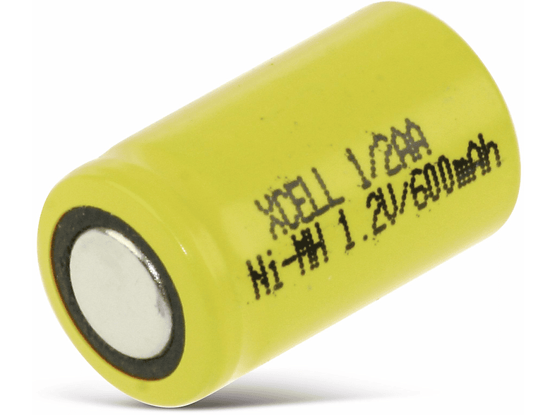 XCELL NiMHAkku, Industriezelle, 1/2 AA, 25,5x14,5mm, 1,2V/600mAh