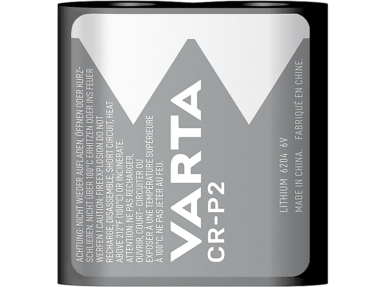 VARTA Electronics CR-P2 6V Lithium Professional Electronics Fotobatterie (1er Blister) Reloj Fotobatterie, Li-MnO2, 6 Volt, 1.45 Ah