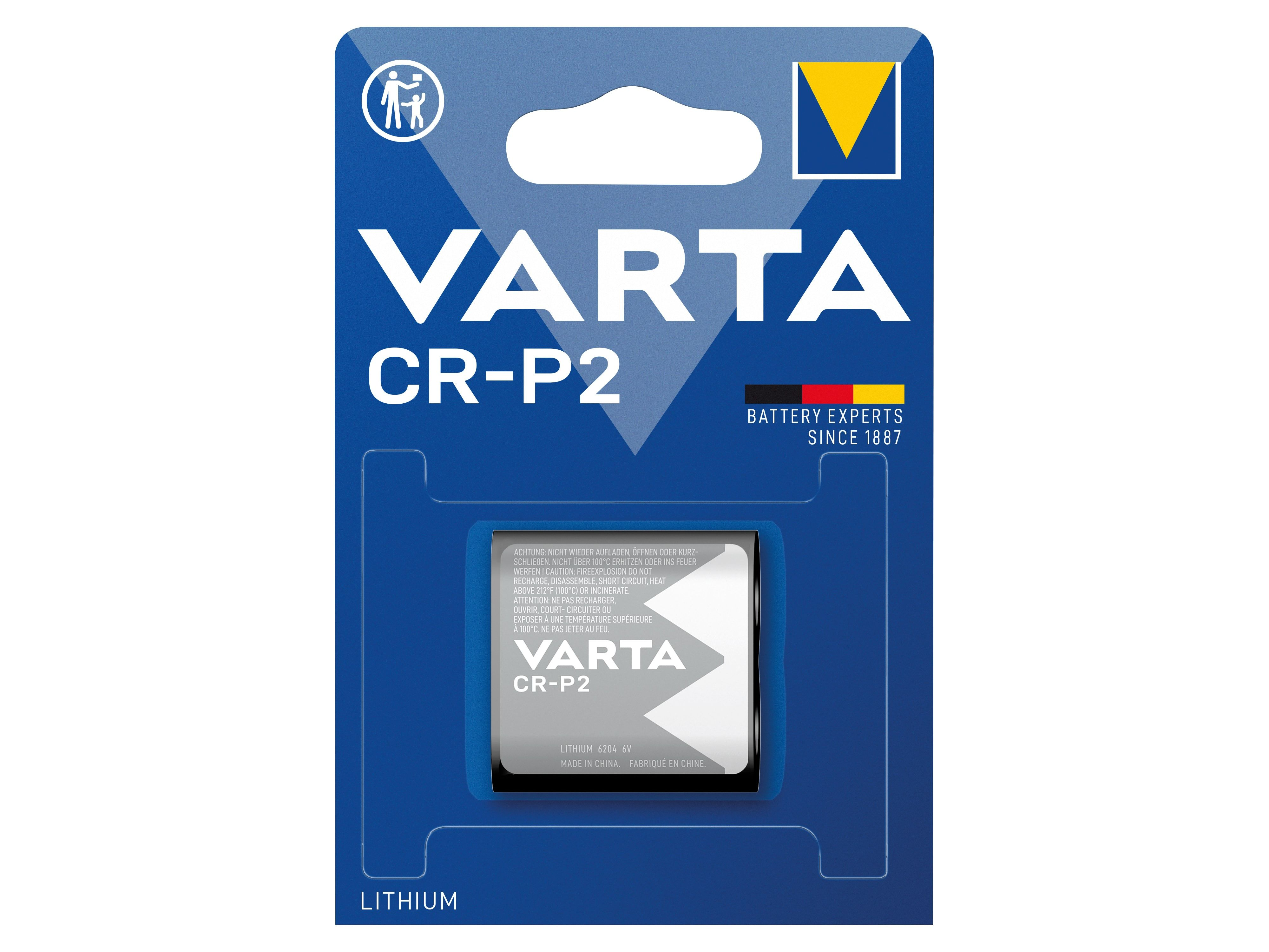VARTA Electronics CR-P2 6V Lithium Fotobatterie Li-MnO2, Blister) Fotobatterie, Volt, Ah Professional 6 Electronics (1er 1.45 Reloj