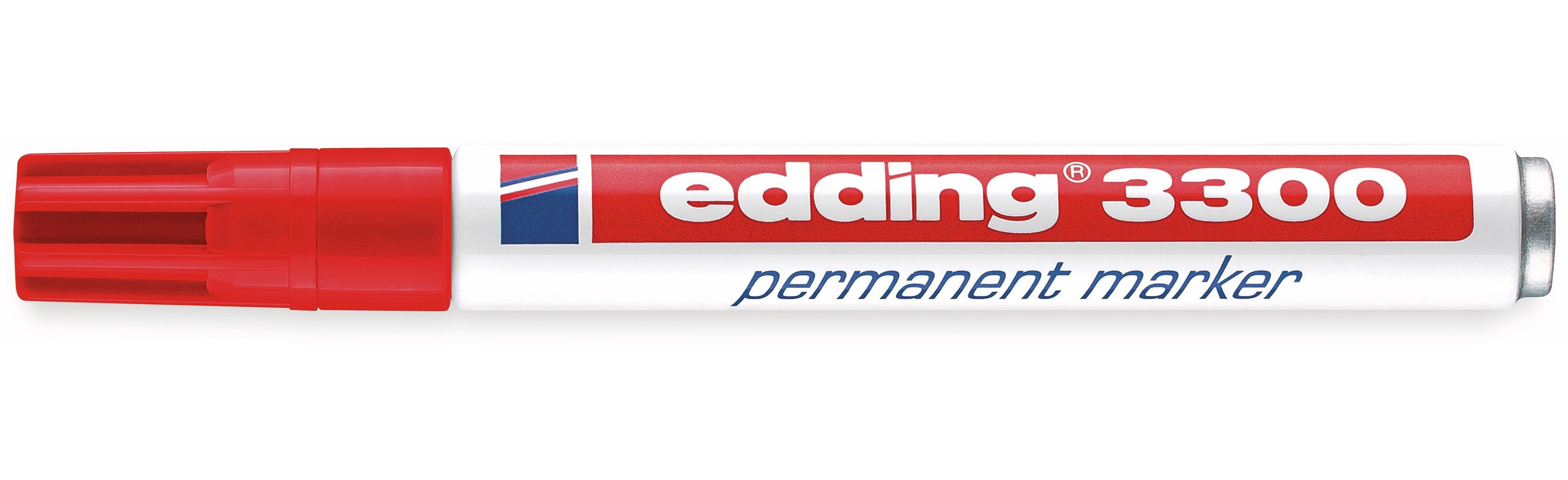 EDDING Permanentmarker, 3300 Permanentmarker 1-5mm rot Keil