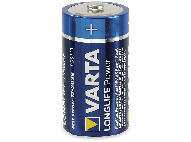 VARTA Longlife Ah Batterie, 7.8 4914 Batterie (lose) 1.5 C Volt, AlMn, Baby LR14 Power AlMn