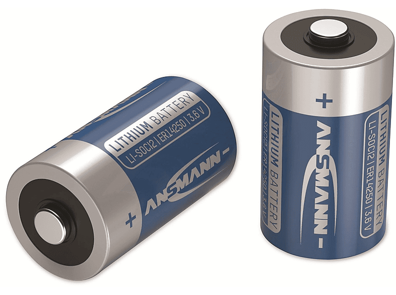 ANSMANN LithiumBatterie ER14250, 3,6V, 1200 mAh, AA Lithium